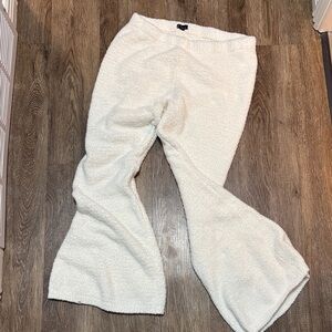 Art Class Fuzzy White Flare Pants